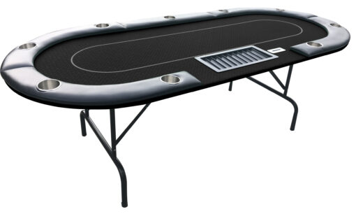 8 Foot Poker Table with Folding Legs and removable armrest main image